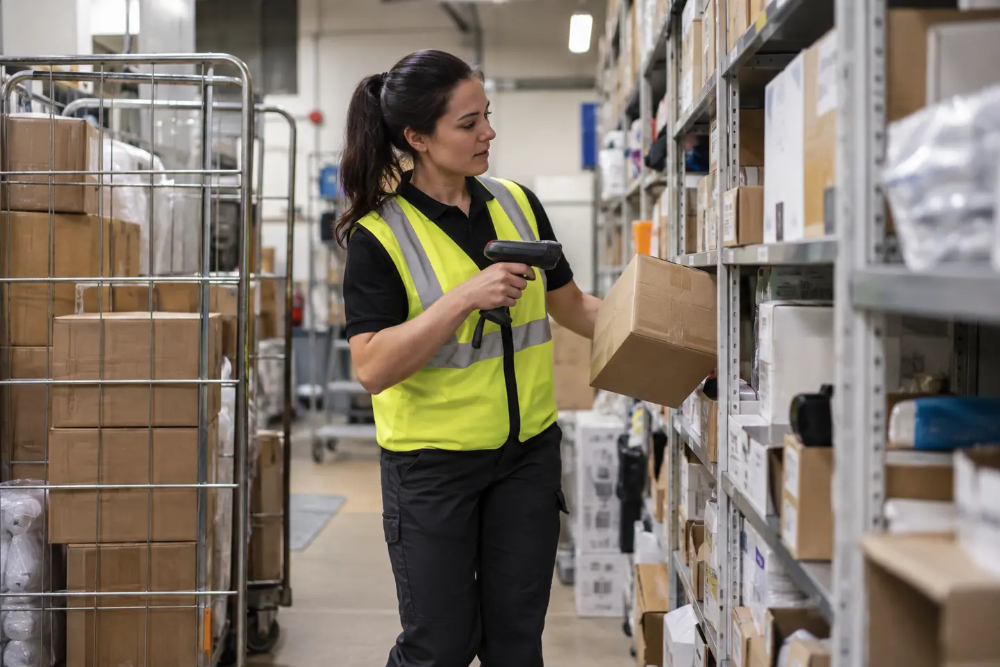 Retail operations specialists reviewing inventory intelligence on a tablet